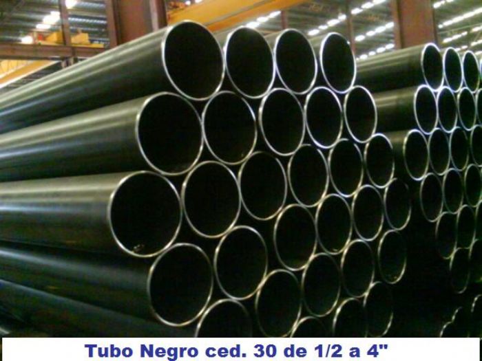 tubo negro ced. 30 y 40 de 1/2 a 4"